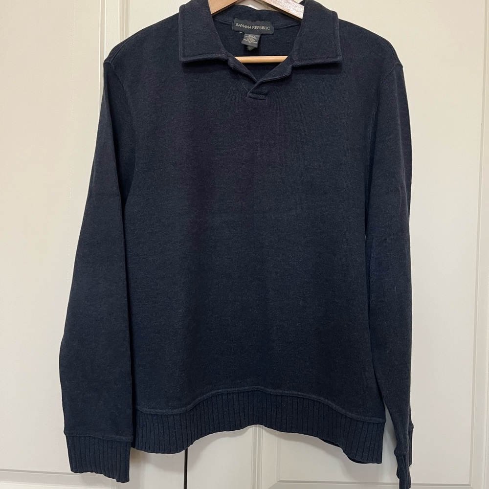 Banana Republic Men's Dark Charcoal Pullover